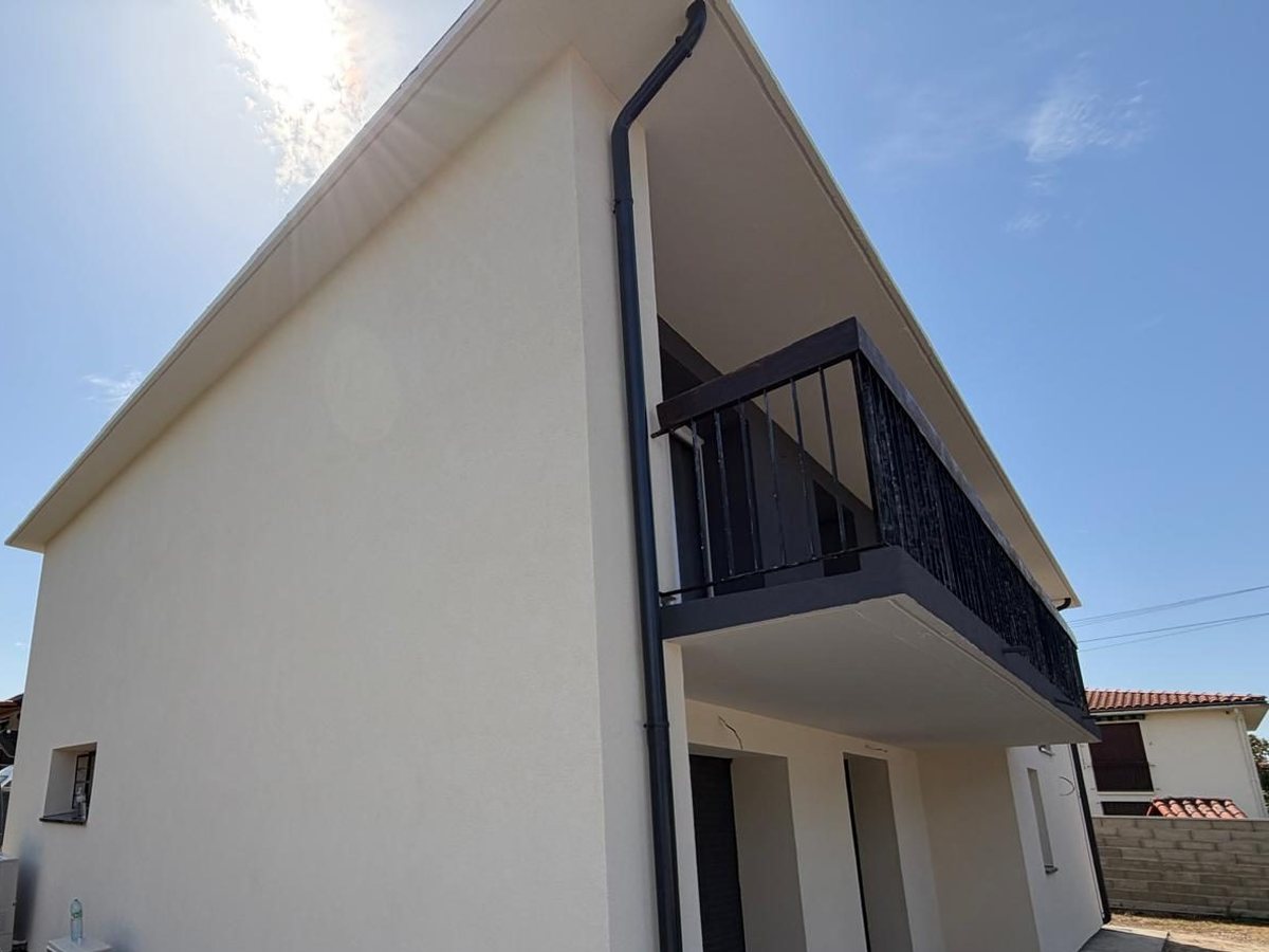 Façade terminée après isolation par l'extérieur en PSE graphite, Villeneuve-Tolosane